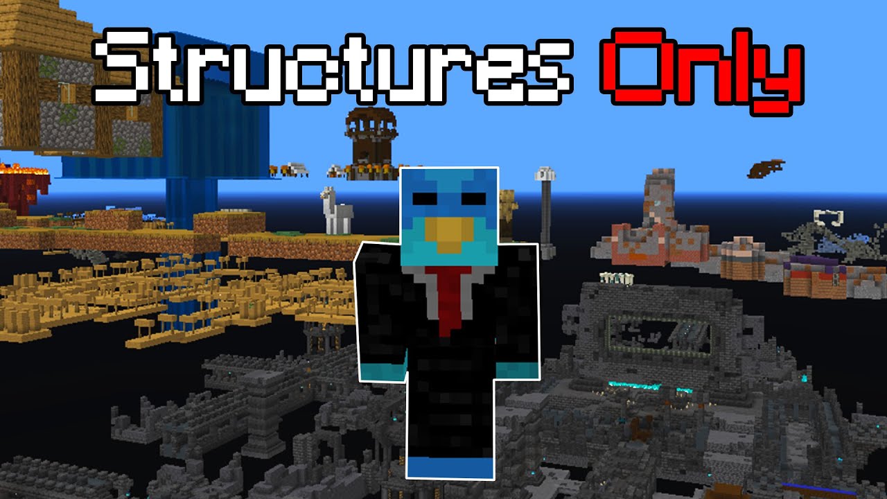 Can I Beat Minecraft Using ONLY Structures?... - YouTube