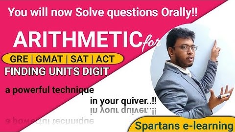 GRE QUANT : Finding the Unit