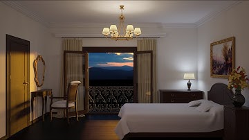 HDR освещение интерьера ночью в Vray и 3ds max / HDR Night interrior lighting Vray and 3ds max.