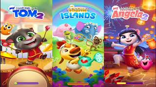 My Talking Tom 2 Vs My Talking Hank Islands Vs My Talking Angela 2 Gameplay Android Ios