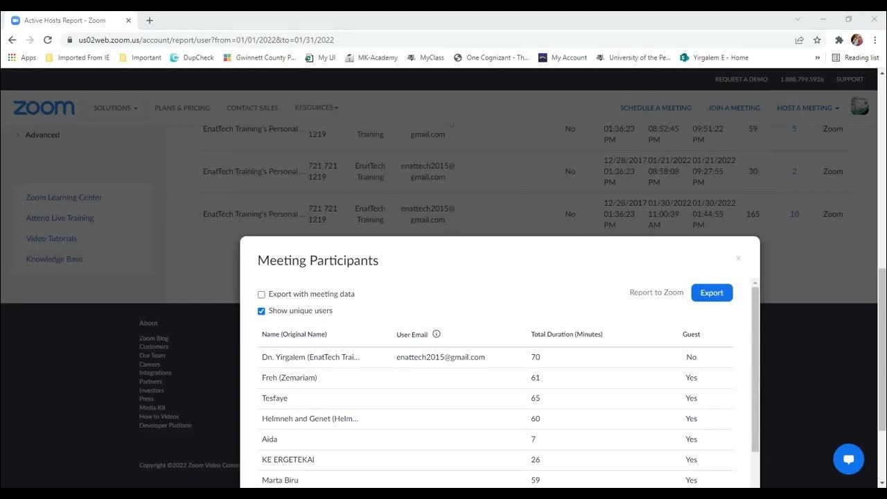 How to Generate Zoom Meeting Attendance Report YouTube