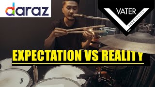 Drumsticks from DARAZ app !!!! | VATER STICKS REVIEW + PLAYTHROUGH