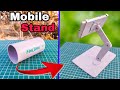 How To Make Mobile Stand at Home from Pvc pipe | Foldable Smartphone Holder