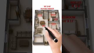 35×43 House Design | Smart 3BHK Floor Plan | Modern Home Layout | Maruti House Design