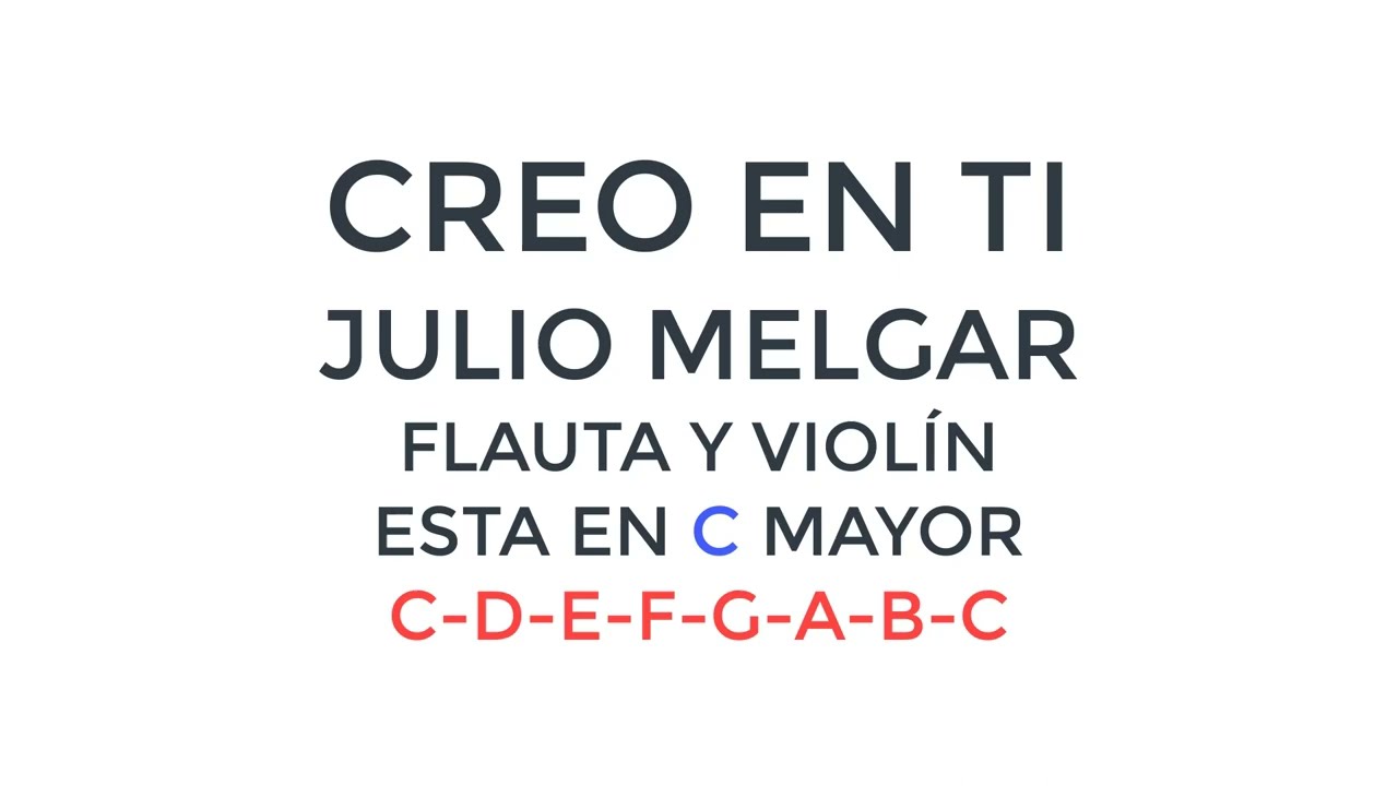 Creo En Ti Julio Melgar Partitura