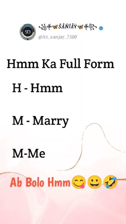 Hmm Ka Full Form shorts viral love tweets friends YouTube hmm-ka-full-form-mil-gaya-hmm-comedy-ytshorts-youtube