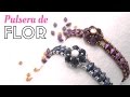 Pulsera de flor con DiamonDuo