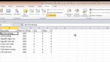 Hướng dẫn sử dụng Excel cơ bản - [11 : Bảo vệ sheet - bảng tính bằng mật khẩu]