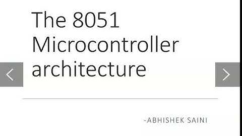 8051 Microcontroller Architecture