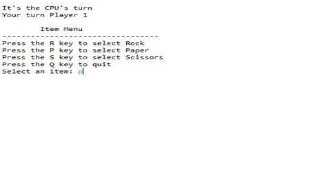 C++ Rock Paper Scissors