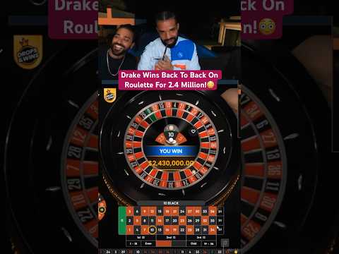 Drake Wins Back To Back On Roulette For 2.4 Million! #drake #roulette #casino #maxwin #highroller