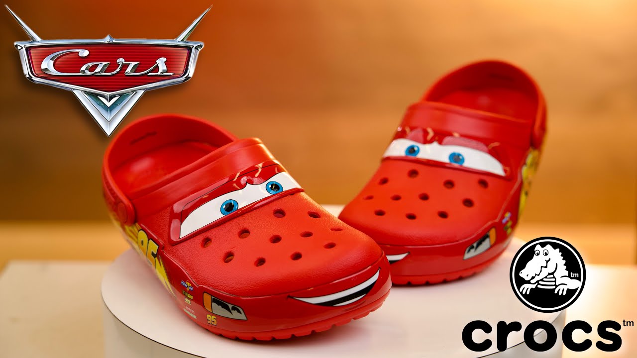 Disney Pixar Cars Crocs Lightning McQueen Shoes Sz 6