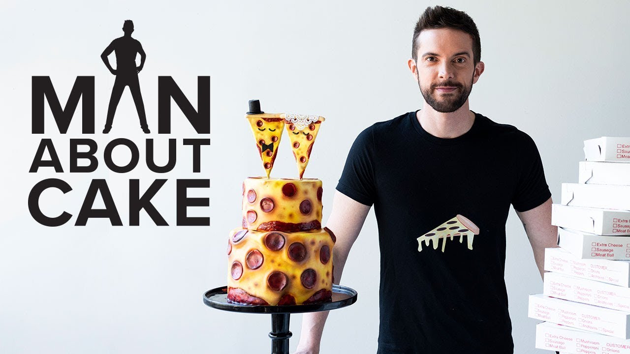 Pizza Wedding Cake for National Pepperoni Pizza Day 🍕🍕🍕| Man About Cake with Joshua John Russell