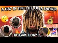 A Day In The Life Of A Barber💈// retwist day🔥