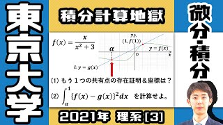 【2021最新】東大入試問題 理[3]【数III 微分・積分】