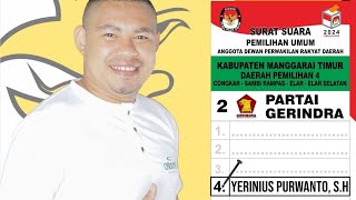 Lagu Calon DPRD YERINIUS PURWANTO,Nomor 4 ,Cipta/voc.Pance Magung.