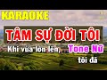 Tâm Sự Đời Tôi Karaoke Tone Nữ Nhạc Sống | Trọng Hiếu