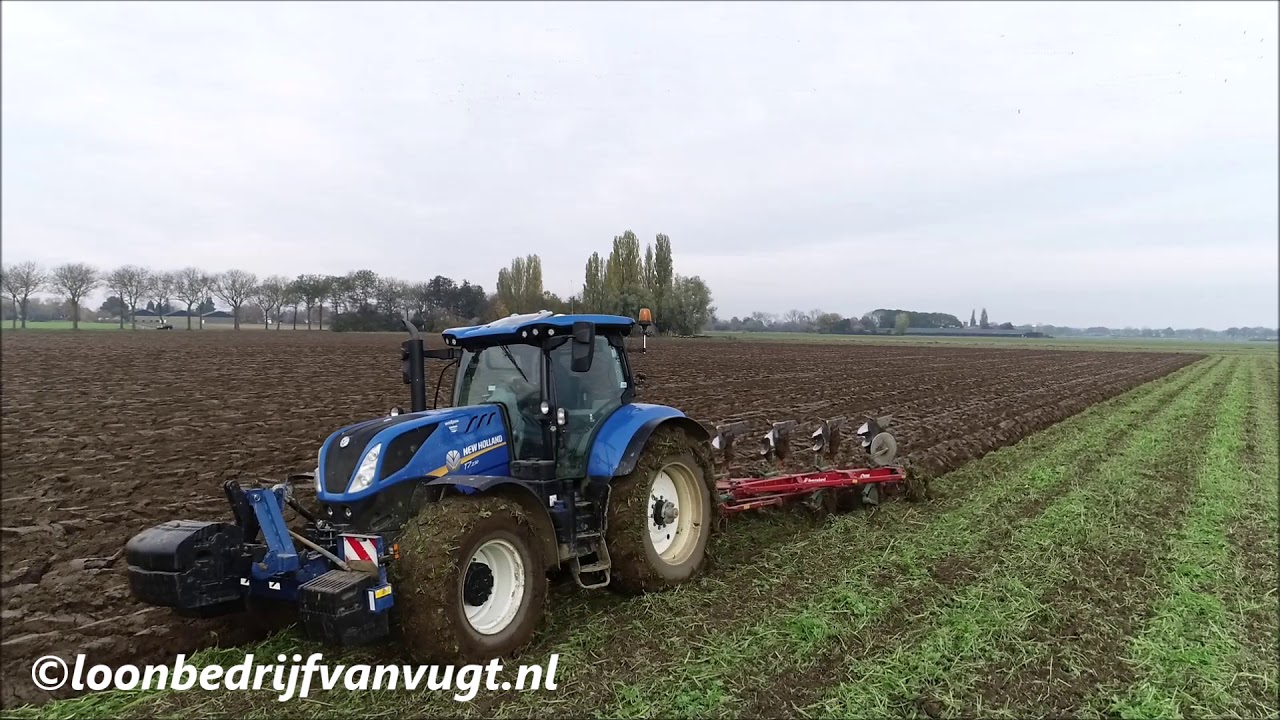 Ploegen 2019 New-Holland T7.230 Kverneland van Vugt Maren-Kessel