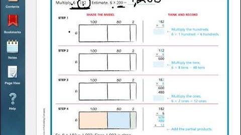 Go Math 2.7 Multiply Using Partial Products