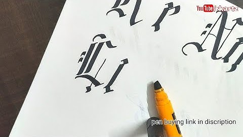 how to write letter/alphabet L in stylish writing | Letter L in gothic calligraphy with marker pen