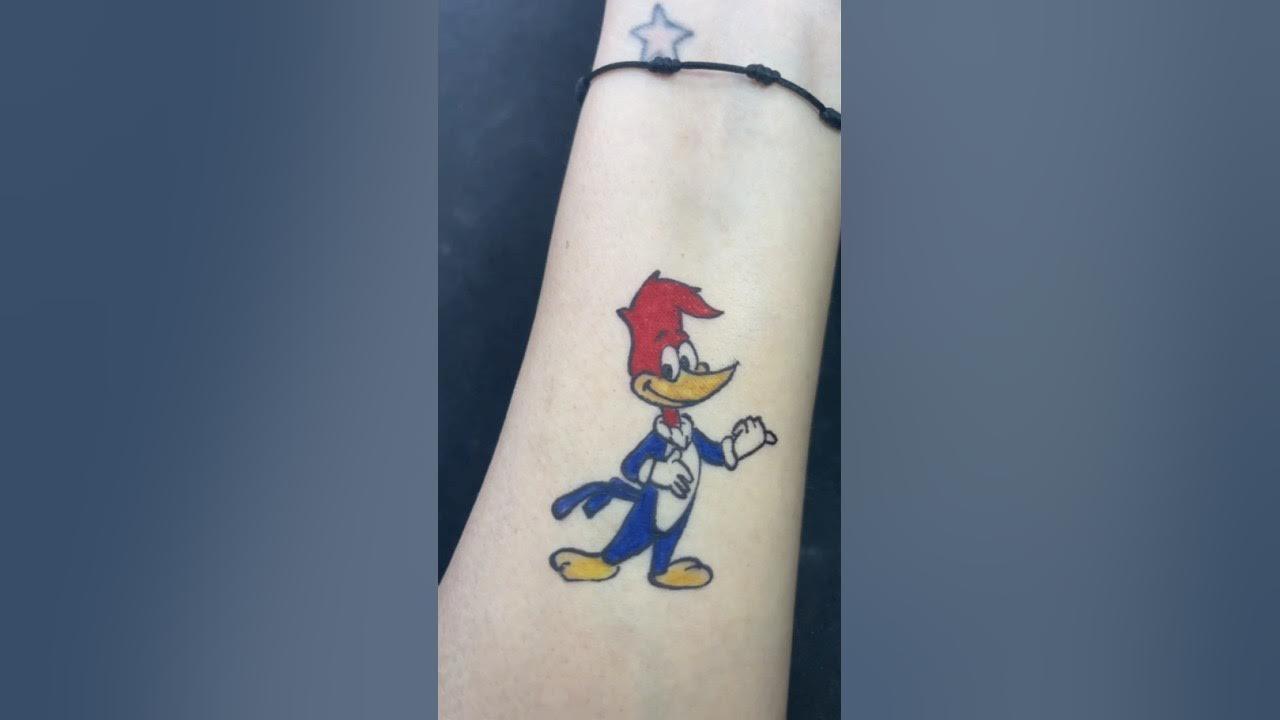 DESAFIO TATUAGEM TEMPORÁRIA PICA-PAU, O TUTORIAL JÁ TÁ NO CANAL ‼️🤩# ...