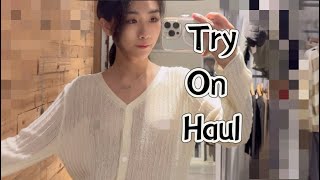 4K Try on haul 2024 best summer transparent outfit| #transparent #seethrough #tanskin