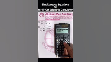 Simultaneous Equations On fx-991CW Scientific Calculator #shorts #shortvideo #engineering