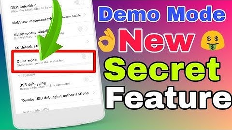 Demo mode new secret feature in MI device try this feature avesam