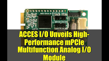 ACCES I/O Unveils High-Performance mPCIe Multifunction Analog I/O Module