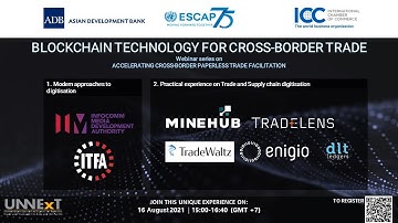 Webinar on Blockchain technology for cross-border trade, 16 August 2021
