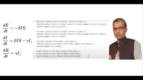 Fourth Order Runge-Kutta Method for SIR Model l Matlab Coding l Dr Yasir Nawaz
