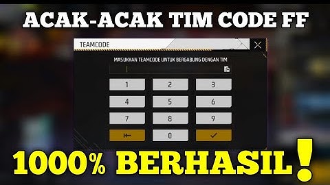 cara acak-acak tim code ff - FREE FIRE