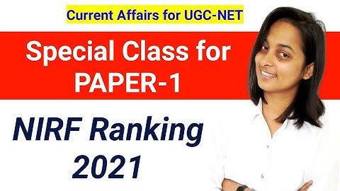 NIRF Ranking 2021 | Current affairs for UGC NET PAPER-1 || UGC NET October 2021 Exam|