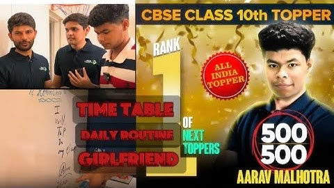 CLASS  10th CBSE TOPPER AARAV                      | TIMETABLE | .. | DAILY ROUTINE |...| NOTES |