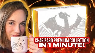 I didnt think I could do it. Charizard Ultra Premium Collection Opening in 1 minute!