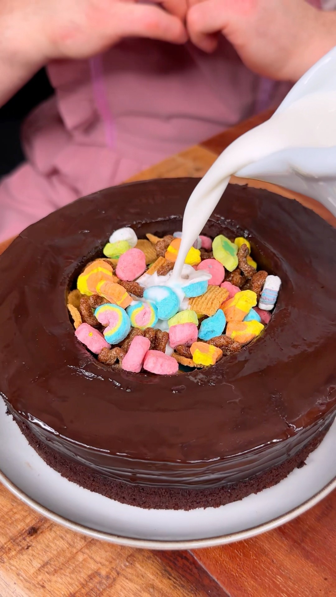 How to not make the CHOCOLATE CAKE CEREAL BOWL for mom??❤️?| CHEFKOUDY