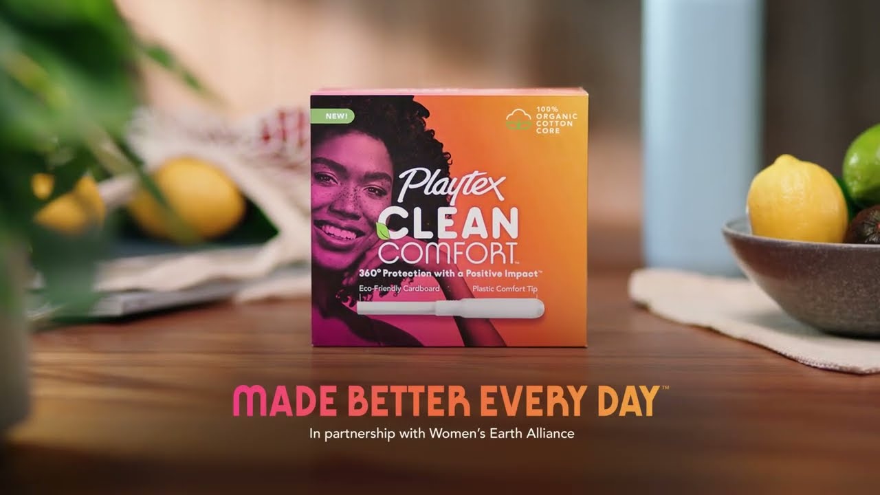 New Playtex Clean Comfort™: Made Better Every Day™ 