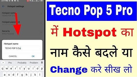 Tecno Pop 5 pro me hotspot ka naam change kaise kare ।how to change hotspot name in Tecno Pop 5 pro