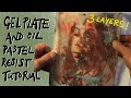 Gelli plate tutorial - oil pastel resist!