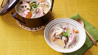 【プリマのおいしいレシピ】根菜たっぷり！和風クリームシチュー