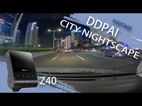 DDPAI Footage | City Nightscape Captured by DDPAI Z40 Dashcam