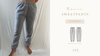 SEW basic Xenia sweatpants | sewing tutorial | sweatpants | etsy sewing pattern