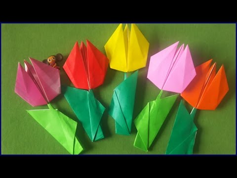 折り紙 花 チューリップ 子供でも簡単に折れる折り方 Origami Tulip Mr Origami Youtube