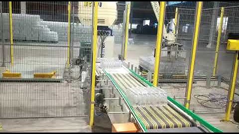 Shrink Pack Water Bottles Robotic Palletizer Fuji Ace 36000 bpm | Fuji Robotics #roboticpalletizer