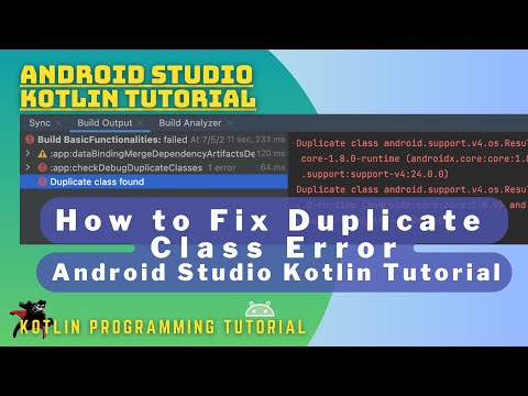 How to Fix Duplicate Class Error -  Android Studio Kotlin Tutorial 2023