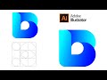 LETTER B LOGO DESIGN USING CUSTOM GRID FROM ADOBE ILLUSTRATOR