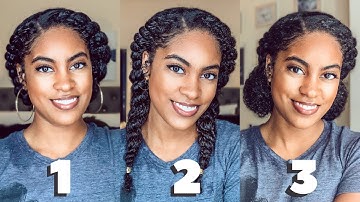 3 EASY FLAT TWIST HAIRSTYLES FOR NATURAL HAIR | PROTECTIVE STYLE