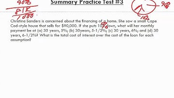 Math for Business and Applications   Ch 15 Summary Practice Test 1 to 3