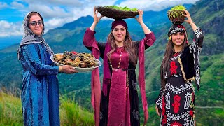 Village Cooking | Making DOLMEH 🍀 with CHICKEN AND mountain VEGETABLES 🍗🥗