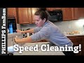 SPEED CLEAN WITH ME (TIME LAPSE) | KITCHEN AND LAUNDRY ROOM CLEANING ROUTINE | PHILLIPS FamBam Vlogs